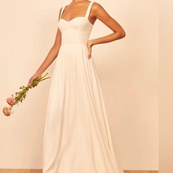 REFORMATION HOLLYHACK IVORY MAXI DRESS sz 4